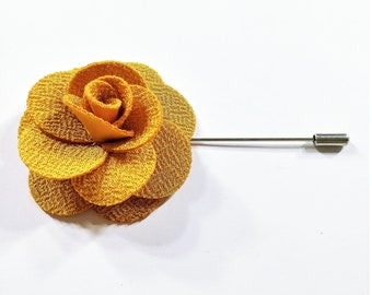 Flower Lapel Pin Golden