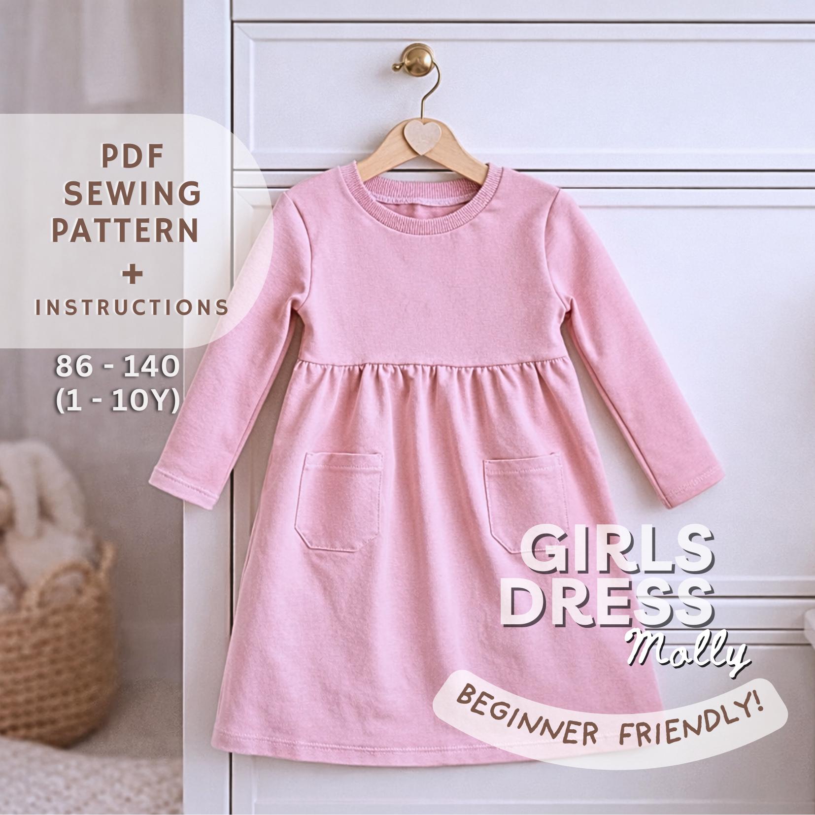 Girls,knit Dress Pattern - Etsy