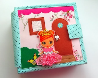 Dollhouse,Quiet Book,Quiet felt book,Montessori doll for girl,felt doll with clothes,Portable dollhouse,Gift for girl.