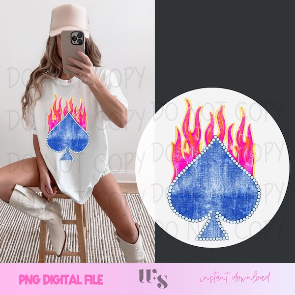 Turquoise Spade PNG: Cowgirl Western Design (Digital Download)
