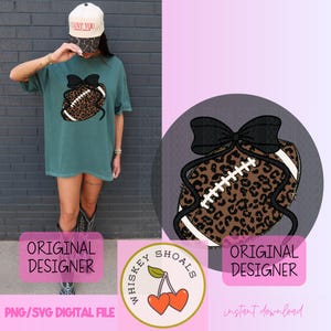 Football Coquette PNG: Glitter Game Day Shirt Design (Digital Download)