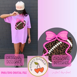 Glitter Football Mama PNG: Coquette Game Day Shirt Design (Digital Download
