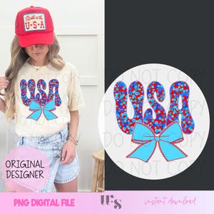Coquette USA 4th Of July PNG: American Girly Design (Digital Download)