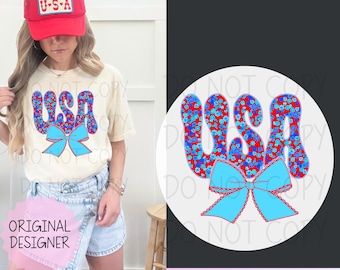 Coquette USA 4th Of July PNG: Amerykański dziewczęcy projekt (pobranie cyfrowe)