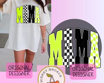 Trendy Mama Checkered Print, Trendy Mama PNG, Leopard Checker Letters Sublimation, Cute Retro Mom Shirt Design