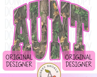 Retro Camo Aunt Coquette Png, Aunt Camouflage Png, Aunt Camo, Old Camo Aunt, Aunt Png, Vintage Camo Aunt Sublimation Design Digital Download