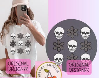Retro Halloween PNG: Spooky Season Skull Design (Digital Download)
