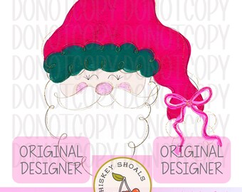 Preppy Santa Png, Santa digital download, Trendy Christmas png, Trendy Santa png, Santa PNG