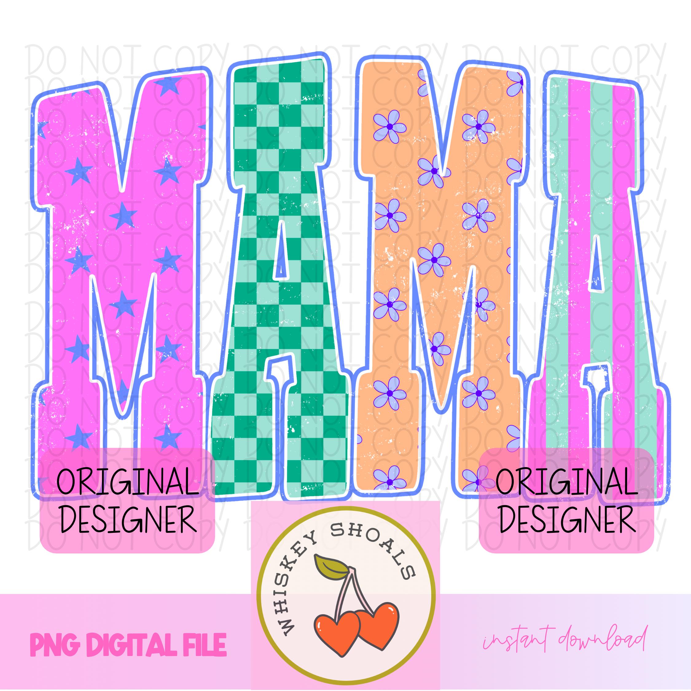 Trendy Mama Varsity PNG, Trendy Mama PNG, Leopard Checker Letters Sublimation, Cute Retro Mom Shirt Design