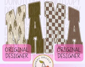 Trendy mama png, preppy trendy mama sublimatie, leuk retro mom shirtontwerp, kerst mama digitale download png mama
