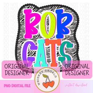 Bobcats Mascot PNG: Preppy School Spirit, Girly Design (Digital Download)