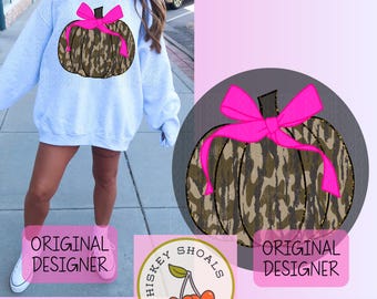 Camo Pumpkin Gold Glitter PNG: Trendy Thanksgiving Design (Digital Download)