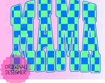 Mama checkered Print PNG Design, Trendy Mama Varsity Png, Retro Mama Png, Mama Png, Mama Png, Mama Sublimation Designs, Digital Download