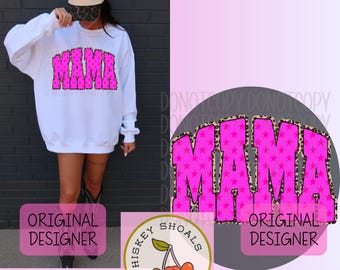 Trendy mama-png, preppy trendy mama-sublimatie, schattig retro mom-shirtontwerp