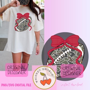 Football Coquette PNG: Glitter Game Day Shirt Design (Digital Download)