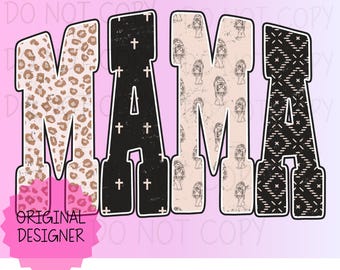 Mama Leopard Print PNG Design, Trendy Mama Varsity Png, Retro Mama Png, Mama Png, Edgy Mama Png, Mama Sublimation Designs, Digital Download