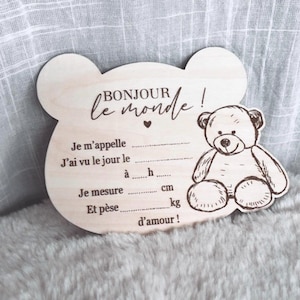 Carte bienvenue à compléter | Bienvenue | Bonjour le monde