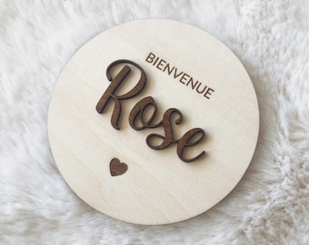 Plaque prénom | Plaque bienvenue | Bienvenue bébé