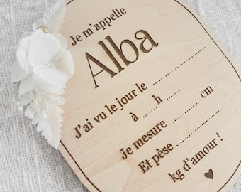 Carte à compléter | Carte Naissance | Carte bienvenue bébé