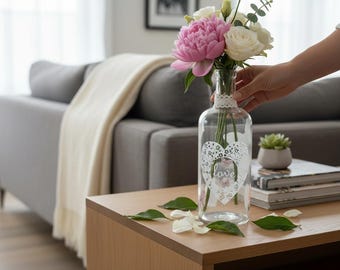 Handmade Butterfly Glass Vase | Cottagecore Floral Decor