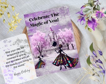 Serie de tarjetas de cumpleaños audaces, hermosas y fuertes