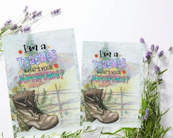 Teacher Appreciation Greeting Card: Handmade Thank You Note