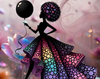 Tarjeta de cumpleaños para una mujer empoderada / Arte afroamericano, audaz, hermosa y fuerte™