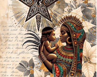 African American Christmas Card Set