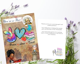 Teacher Appreciation Greeting Card: Handmade Thank You Note