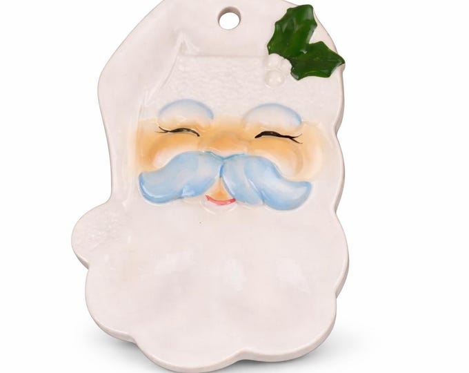 Vtg Enesco SANTA FACE Dish Spoon Rest Wall Hanging Japan Designed For Giftware