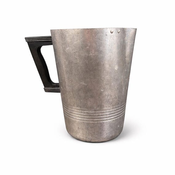 Vintage Mid Century Modern Quality Aluminum Pitcher Enterprise Gauge