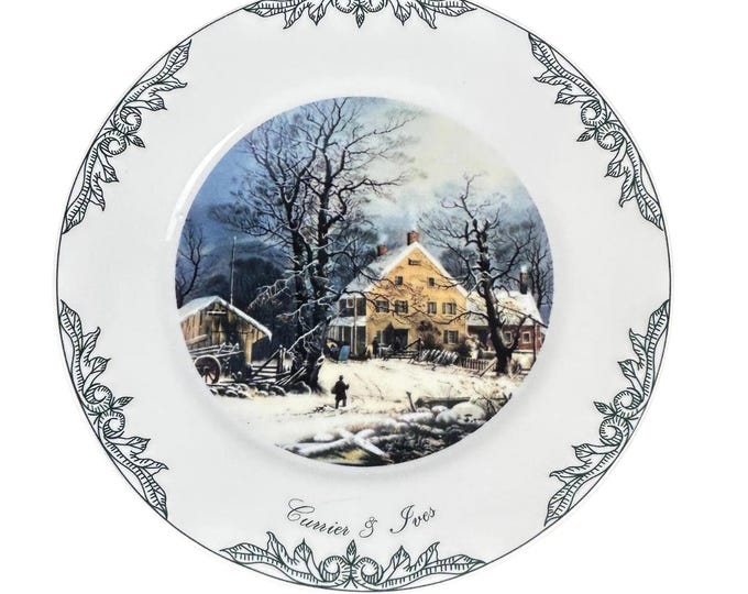 Vintage Currier & Ives Winter Plate, Museum of the City of NY