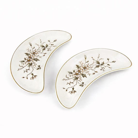 Set of 4 Vintage Maddock & Sons Kidney Shaped Bowls - Royal Semi-Porcelain