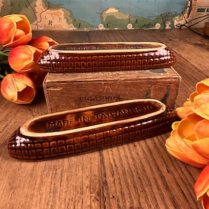 Vintage Corn on the Cob Dish – Set of 2 BBQ Serving Dishes