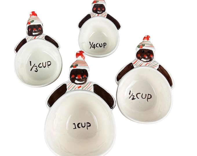Tien Hsing Int'l Trading Co Gingerbread Man Measuring Cups Set of 4 Christmas Vintage