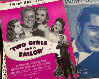 Vintage Sheet Music Ephemera Set: Art Collage, Scrapbooking (Set 8)