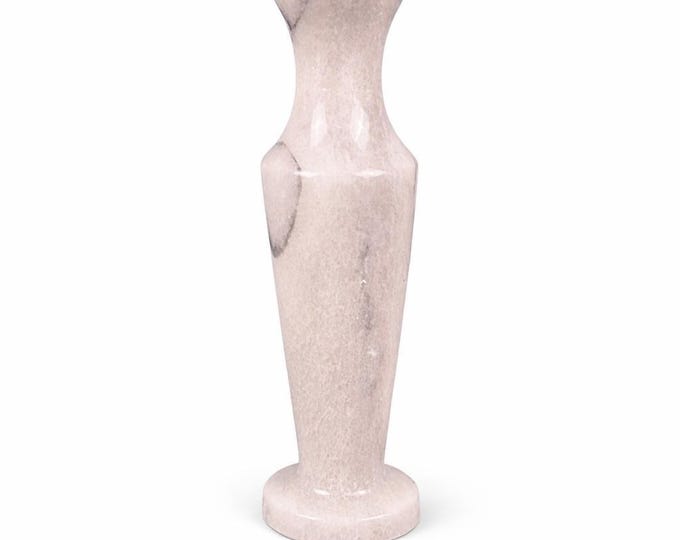 Vintage Mini Marble Bud Vase | Grey Stone Single Flower Vase | Natural Veining | 4.5”