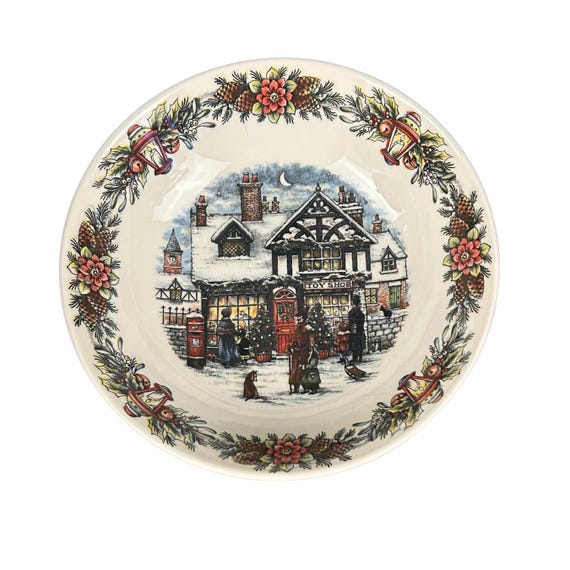 Vintage Royal Stafford Christmas Toy Shop soup/cereal/serving Bowl