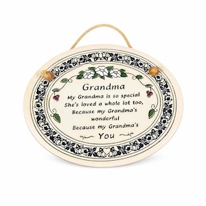 Vintage Trinity Pottery Handcrafted Ceramic Wall Plaque - Grandma