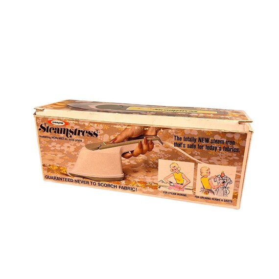 Vintage 1960s "Steamstress" Steamer Iron, Avocado Green Decor (Display Only)