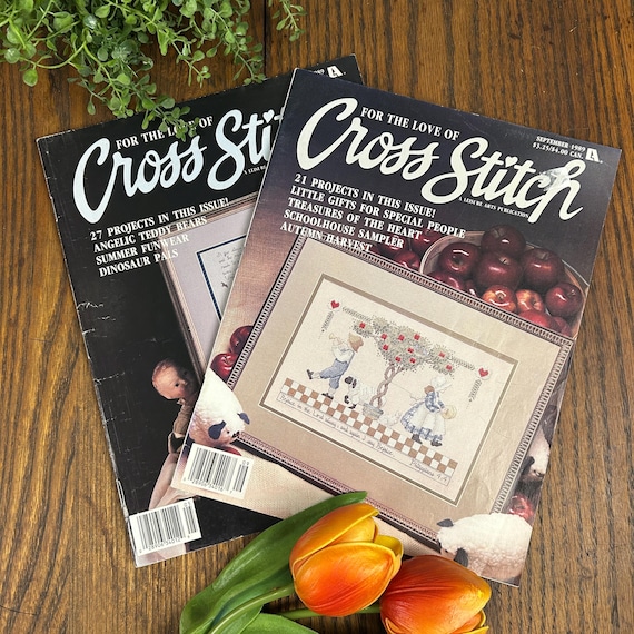Vintage Cross Stitch Magazine with Patterns - 1989 Counted Designs