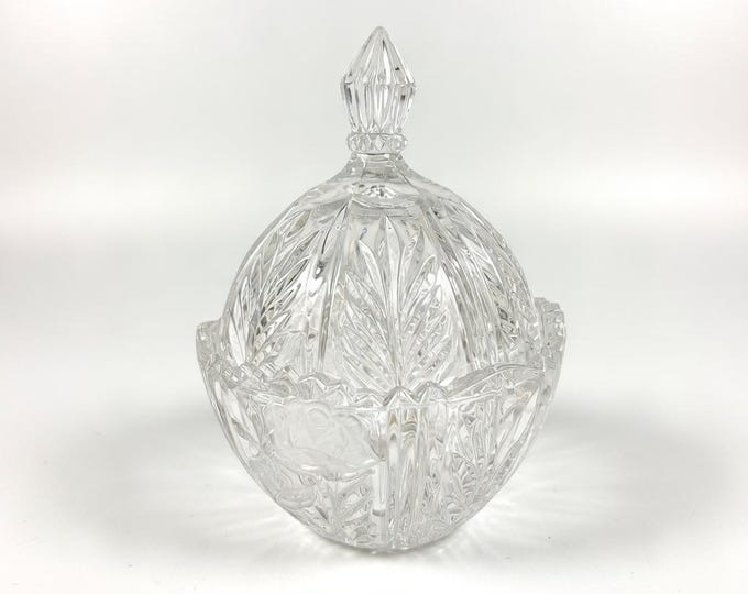Vintage Anna Hutte Bleikristall 24% Lead Crystal Candy Dish Made in Germany