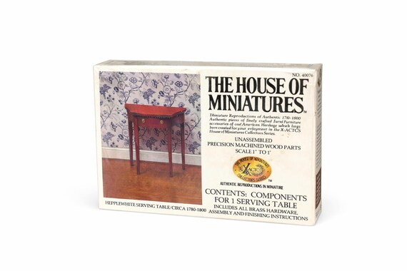 Hepplewhite Miniature Serving Table Kit: House of Miniatures NOS
