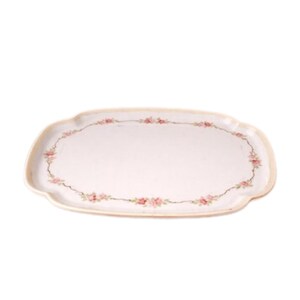Antique 10" Nippon Rectangular Platter with Handpainted Florals Rounded Ends
