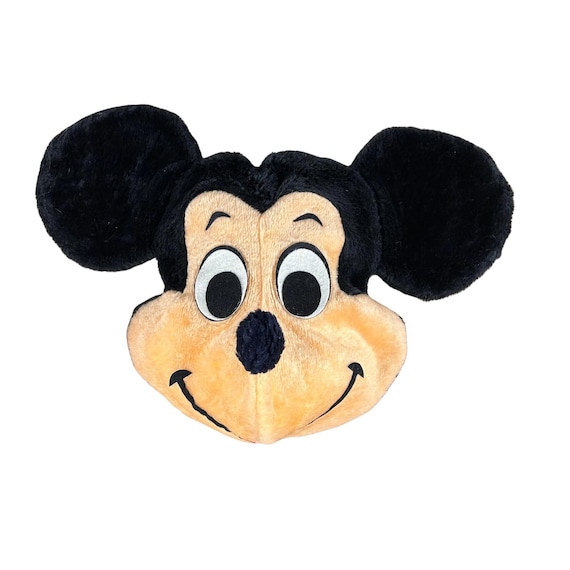 Vintage 1950's Walt DisneyLand Mickey Mouse Plush UNStuffed Pillow Head w/zipper Pajama Bag