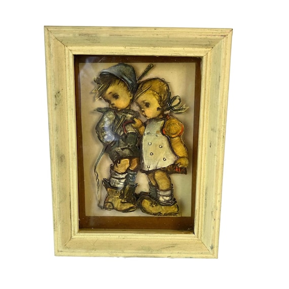 Vintage Hummel Wooden Shadow Box: ANRI Emil Fink Verlag, Germany