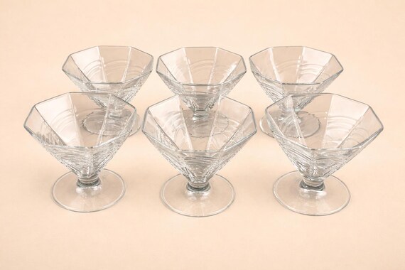 Vintage Dansk Summerhouse Dessert or Champagne Glass | Gunnar Cyren | Octagonal Pedestal