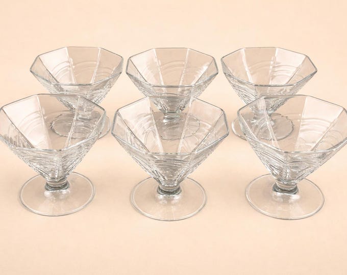 Vintage Dansk Summerhouse Dessert or Champagne Glass | Gunnar Cyren | Octagonal Pedestal