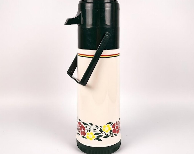 Rare Vintage Aladdin's Pump-A-Drink Thermos P150 Press to Pour Dispenser 1 Quart Capacity