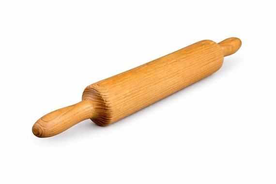 Primitive Solid Wood Rolling Pin: Rustic Americana Farmhouse Baking Tool (16.5")